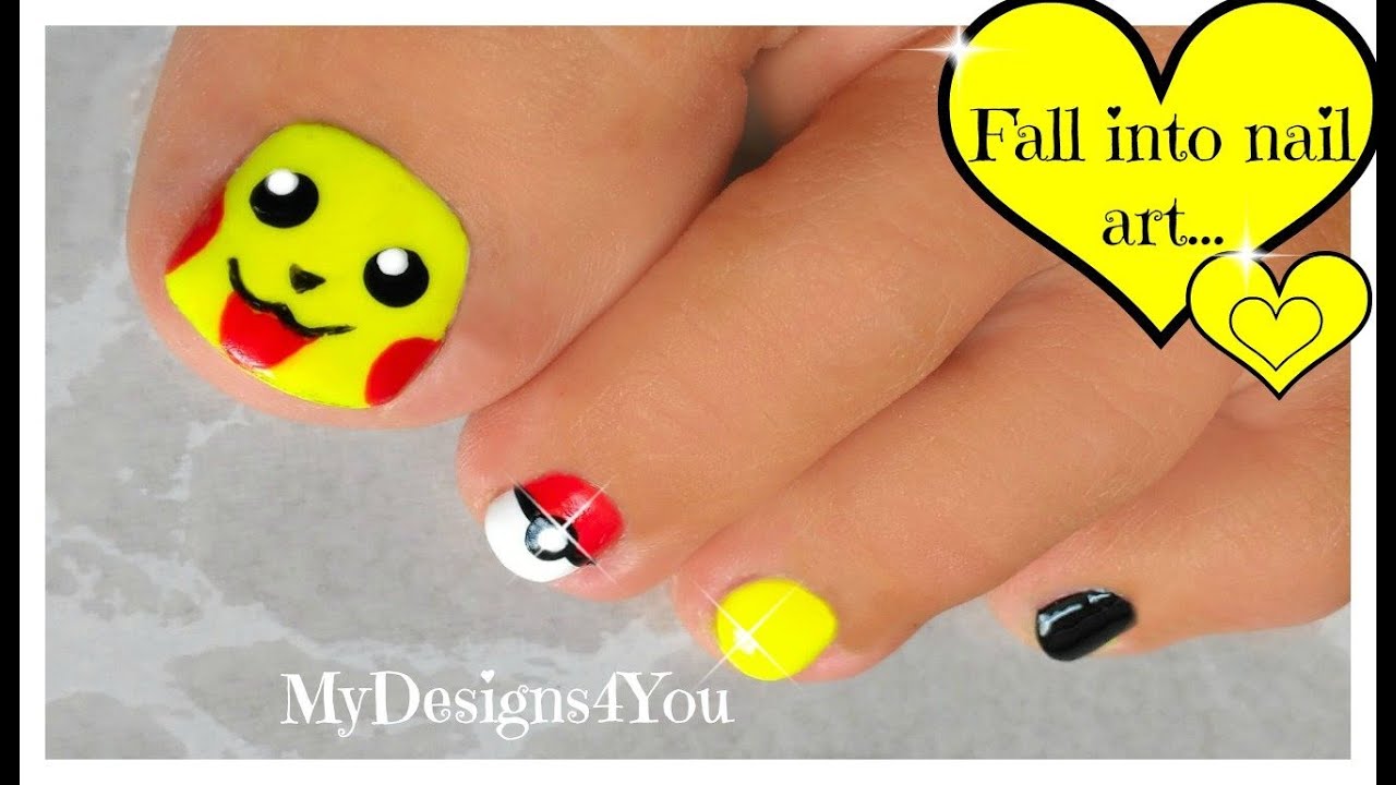 Pokémon Toenail Art | Cute Pikachu Pokemon Nails ♥