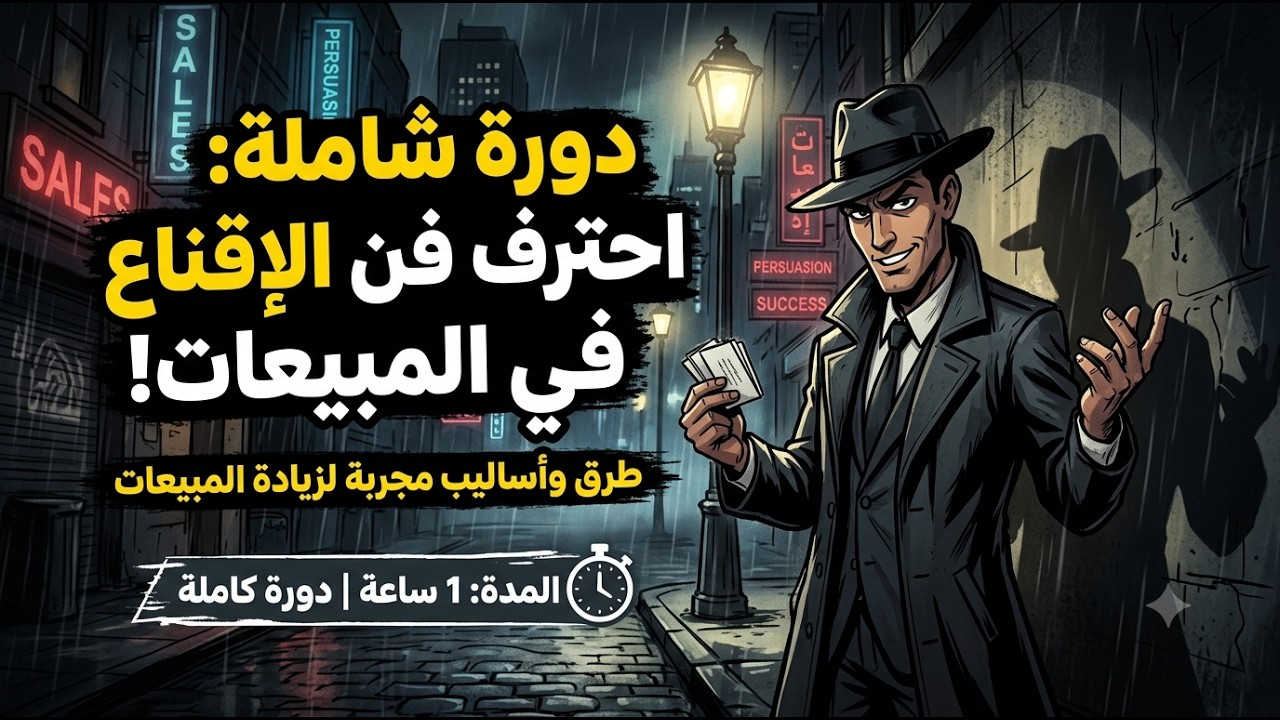 تعلم أساليب الإقناع في البيع والتفاوض من الصفر حتى الاحتراف | دورة كاملة في ساعة
