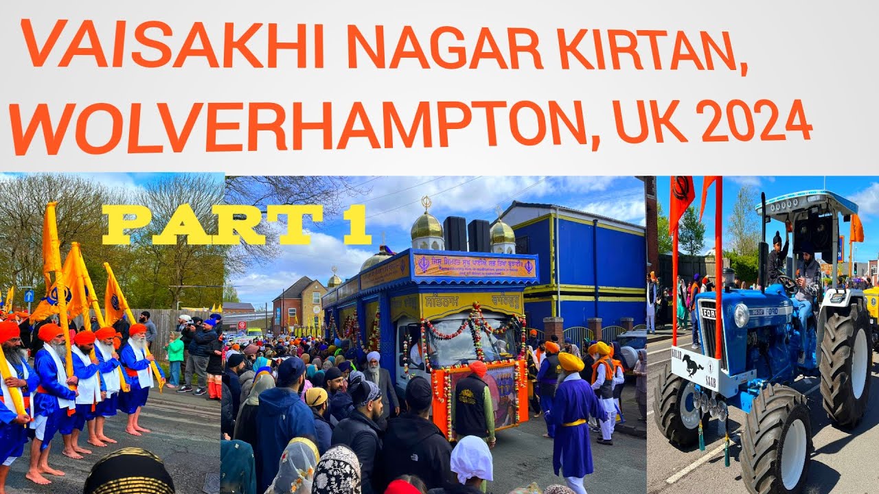HUGE CROWD ON VAISAKHI NAGAR KIRTAN AT W'TON, ENGLAND,/ਵਿਸਾਖ਼ੀ ਨਗਰ ਕੀਰਤਨ/ROAD WALK/ SIKH FESTIVAL