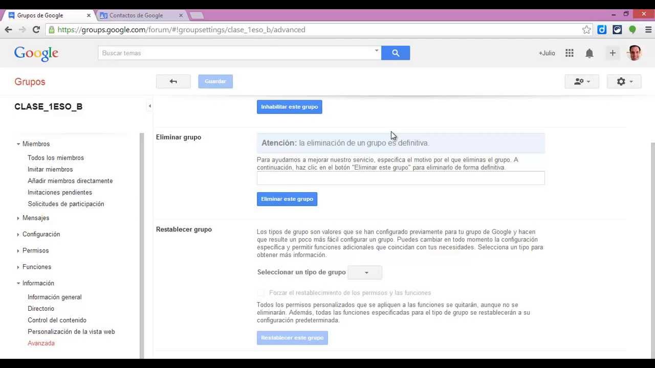 Tutorial de Google Groups para Educación