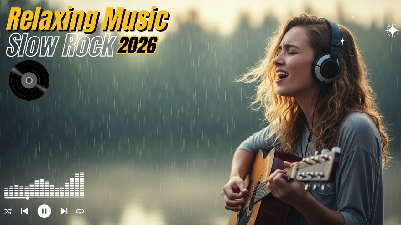 Slow Rock Rainy Day Music 🌧 Relaxing Guitar for Cozy Atmosphere