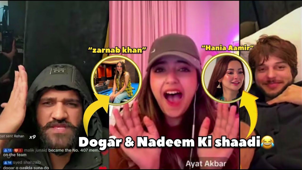 Maan Dogar ki Shadi Zarnab khan & Nadeem Mubarak ki Shadi Hania Aamir 😱l TikTok Live Match 🤭…