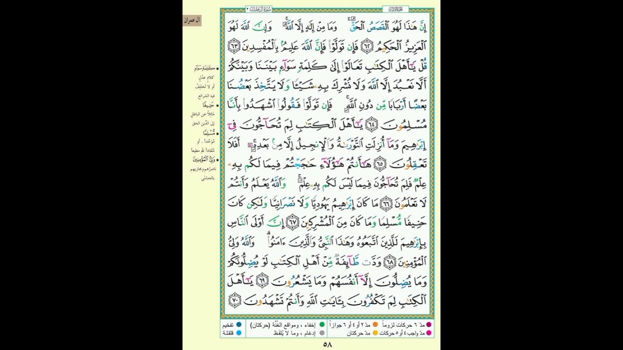 سورة آل عمران الصفحة ٥٨ من المصحف الشريف| إن هذا لهو القصص الحق| الآيه مكررة ٥ مرات بصوت الحصرى