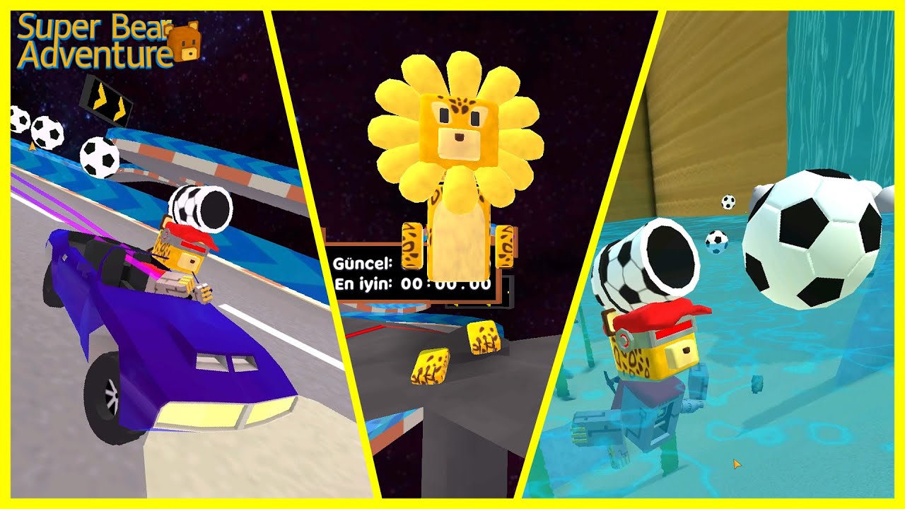 SUPER BEAR ADVENTURE UPDATE FUTBOL TOPU ŞAPKASI VE MUHAMMED ALP İLE ARCADE PARKUR REKORU