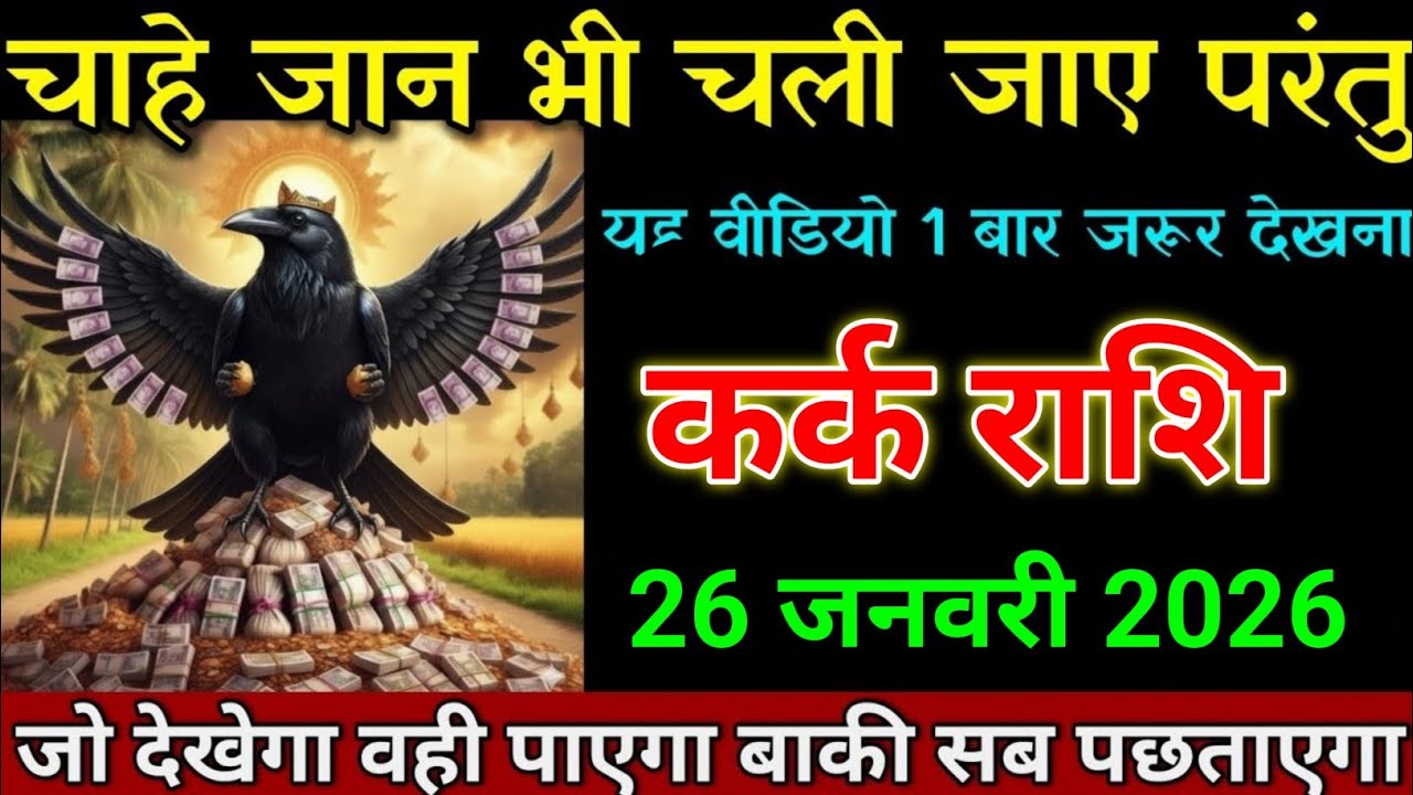 कर्क राशि 24 जनवरी 2026 चाहे शरीर से प्राण निकल जाए परंतु ये वीडियो जरूर देखना। Kark Rashi 