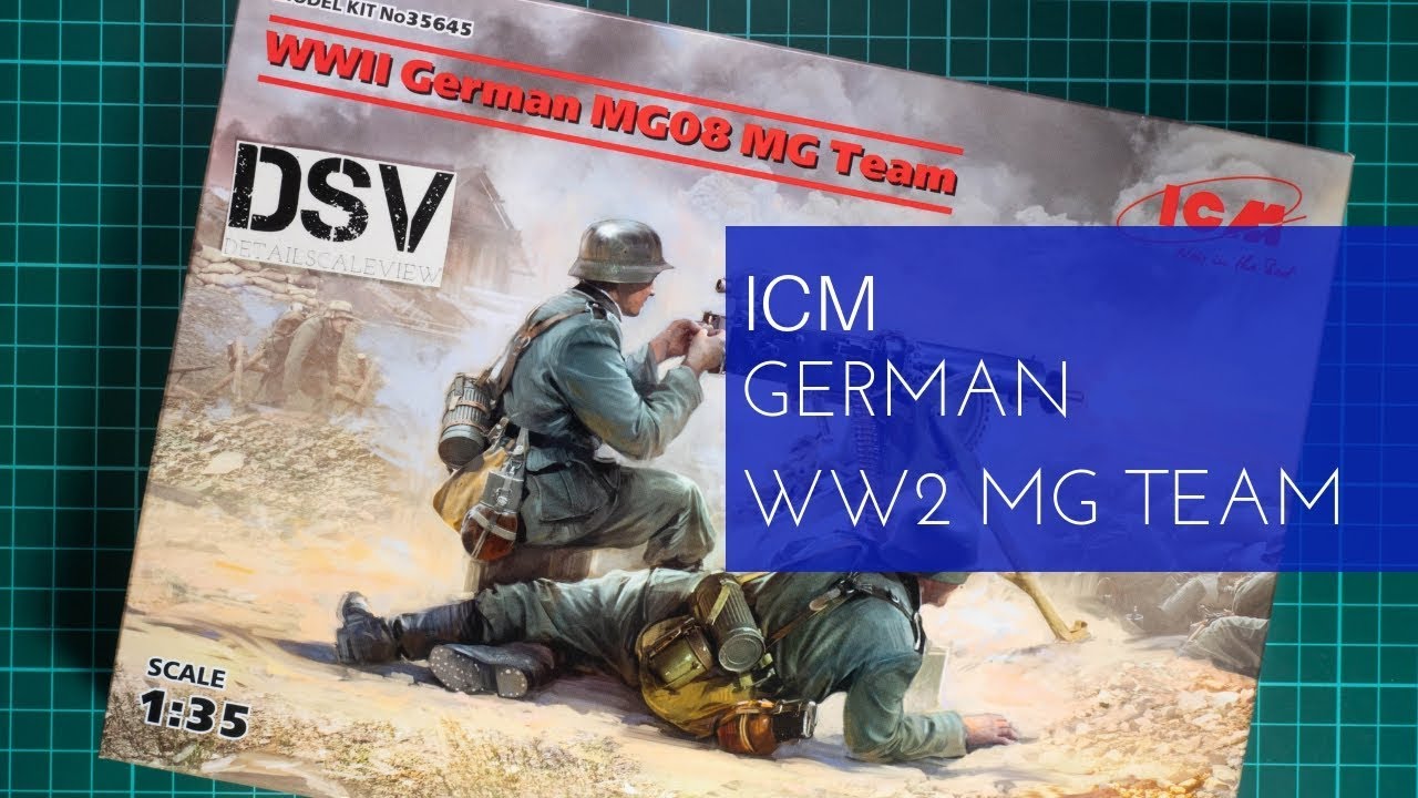 ICM 1/35 WWII German MG08 MG Team (35645) Review