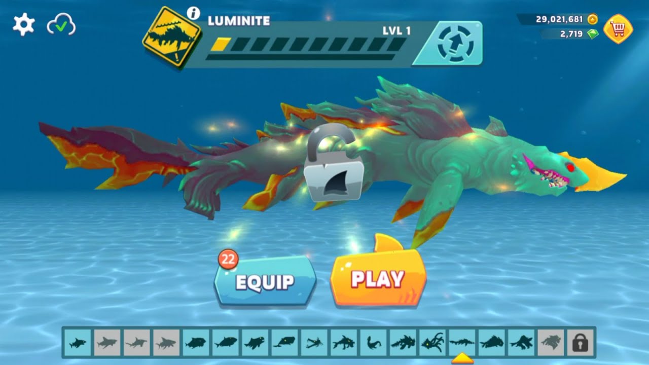 NEW ENEMY LUMINITE UNLOCKED AND GAMEPLAY - Hungry Shark Evolution