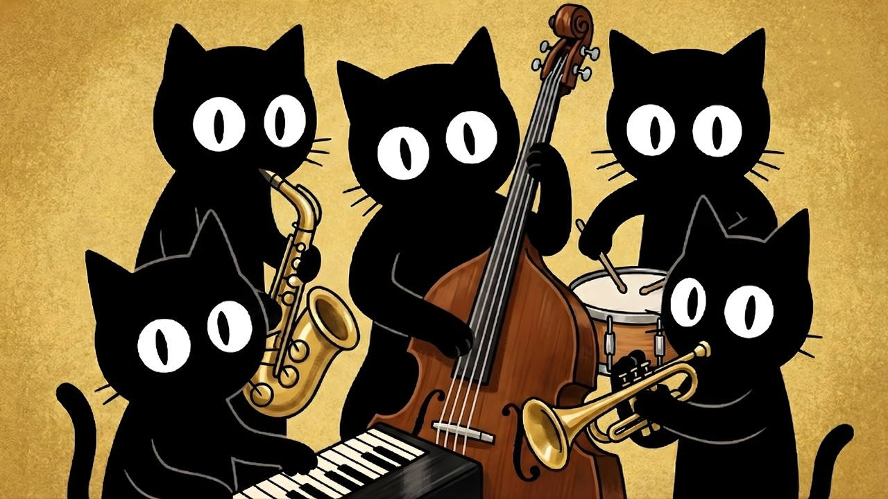 Black Cats Stylish Jazz: Deep Energy & Uplifting Work Instrumental Music