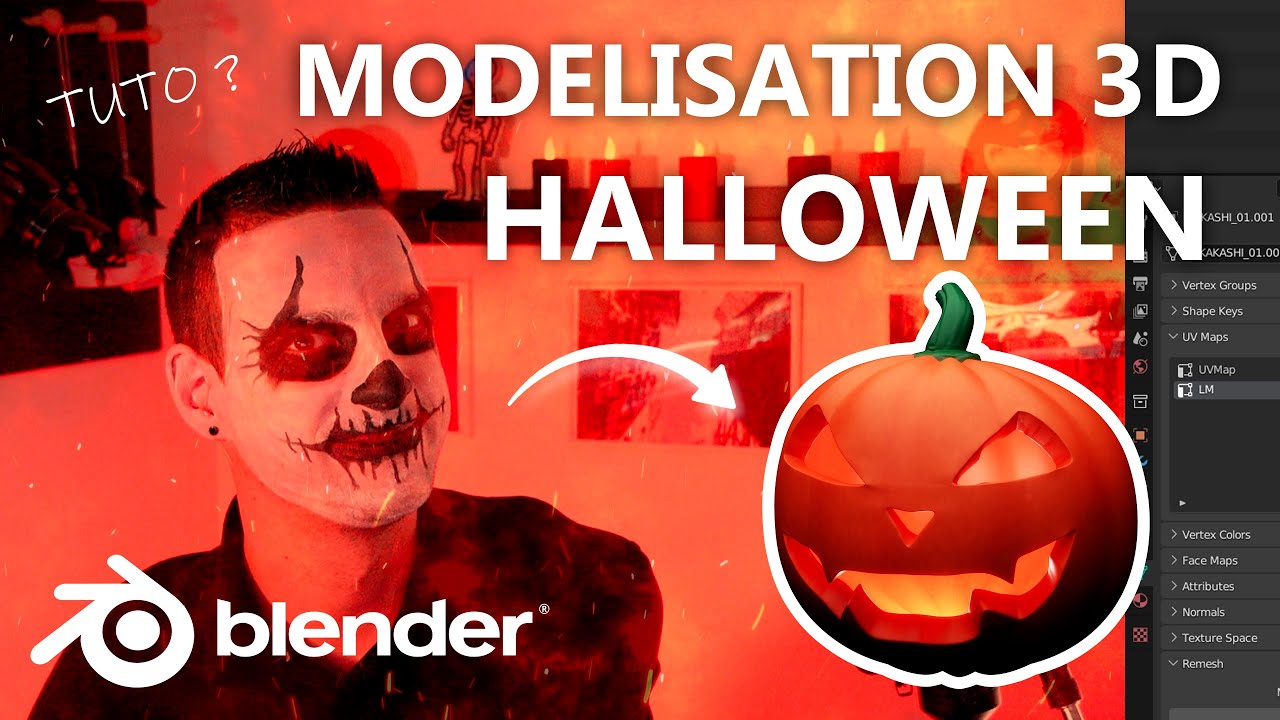 Modélisation sur Blender 3D pour Halloween !
