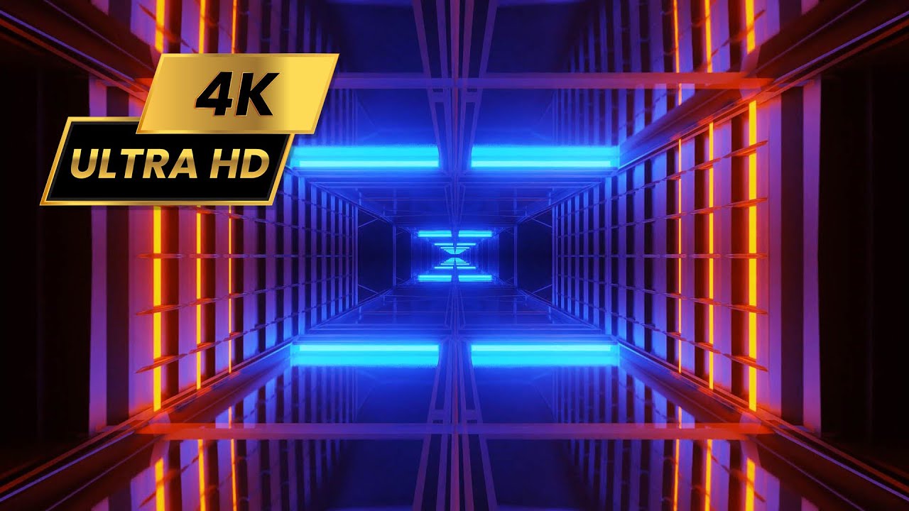Blue & Orange Lights Moving Background // @3DMotionGraphicsVFX