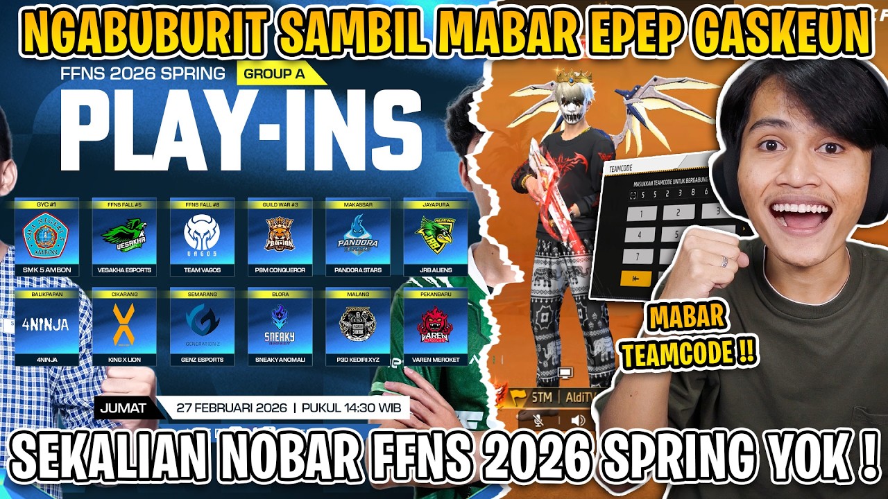 MABAR YUK GES !! SEKALIAN NOBAR Playins Group A FFNS 2026 Spring 🔥