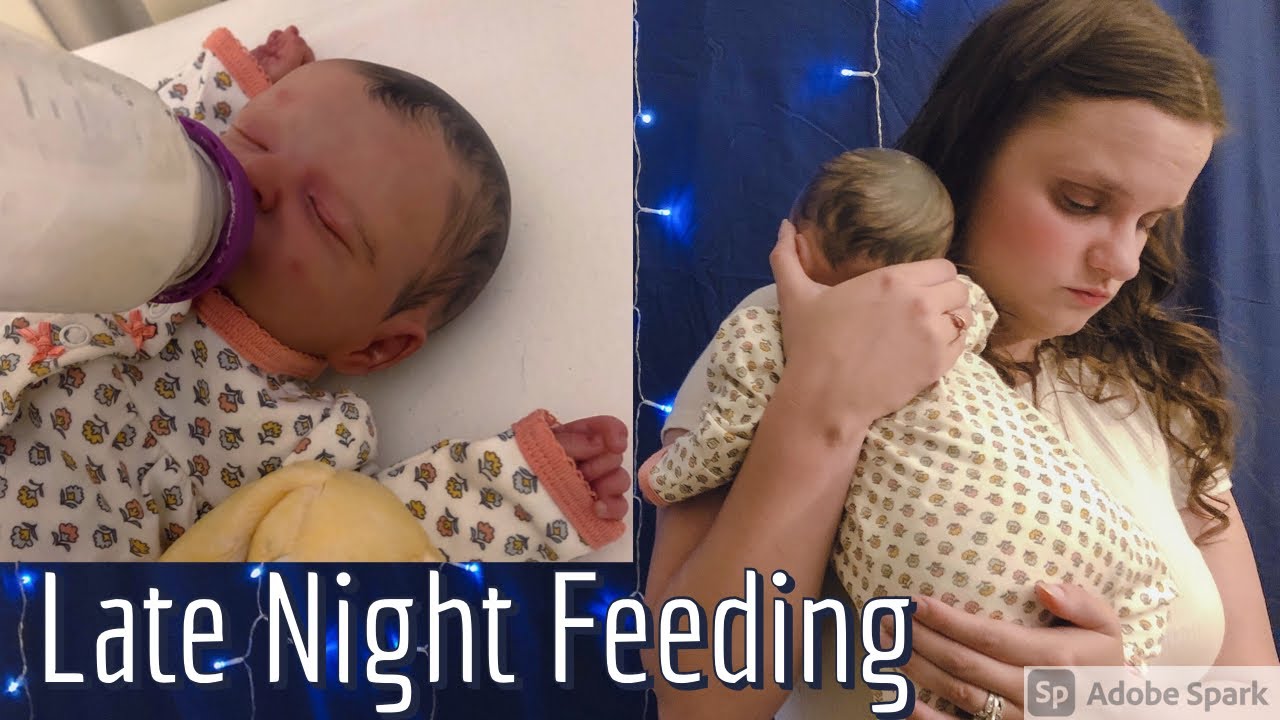 Fussy Newborn Baby Late Night Feeding | Realistic Reborn Night Routine Roleplay 💫