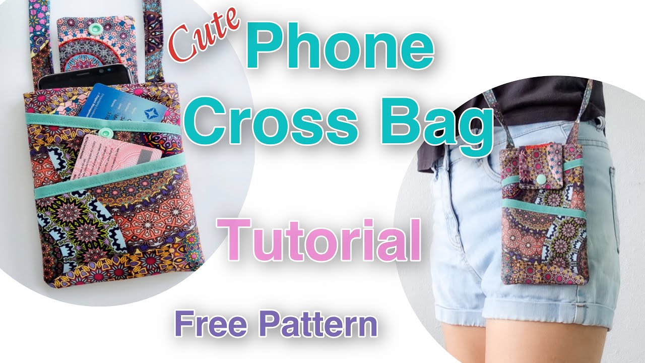 Easy Phone Crossbody Bag/ How to sew Phone bag.