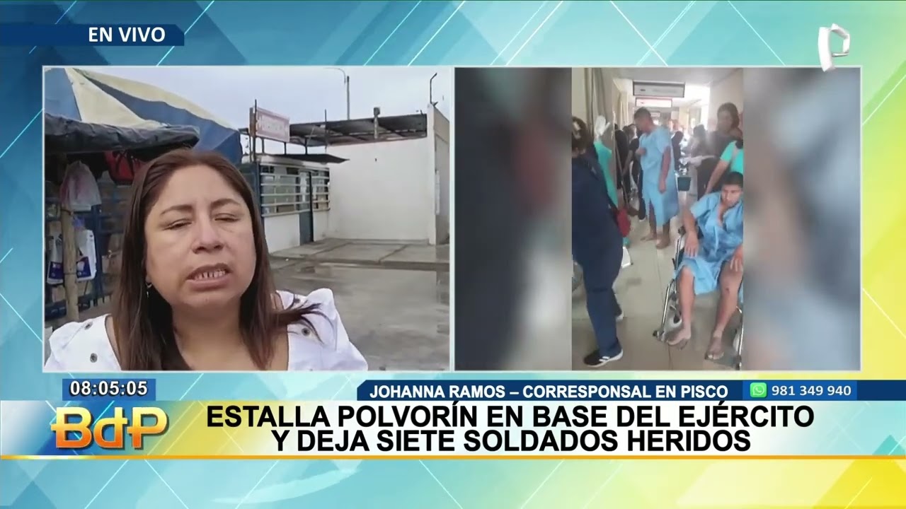 Explosión en base del Ejército en Pisco deja siete soldados heridos y un desaparecido