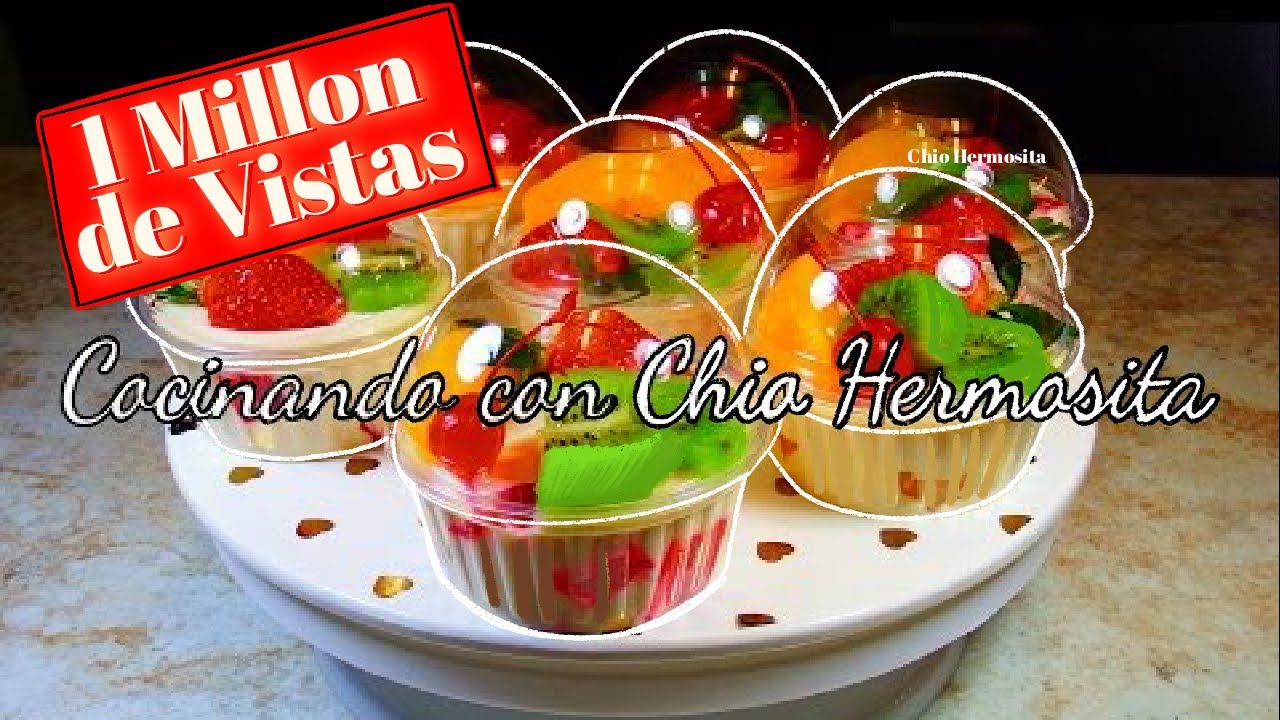 Gelatinas Individuales para negocio$. Mesa de postres 🍨🍮😋mosaico 3 leches y frutas