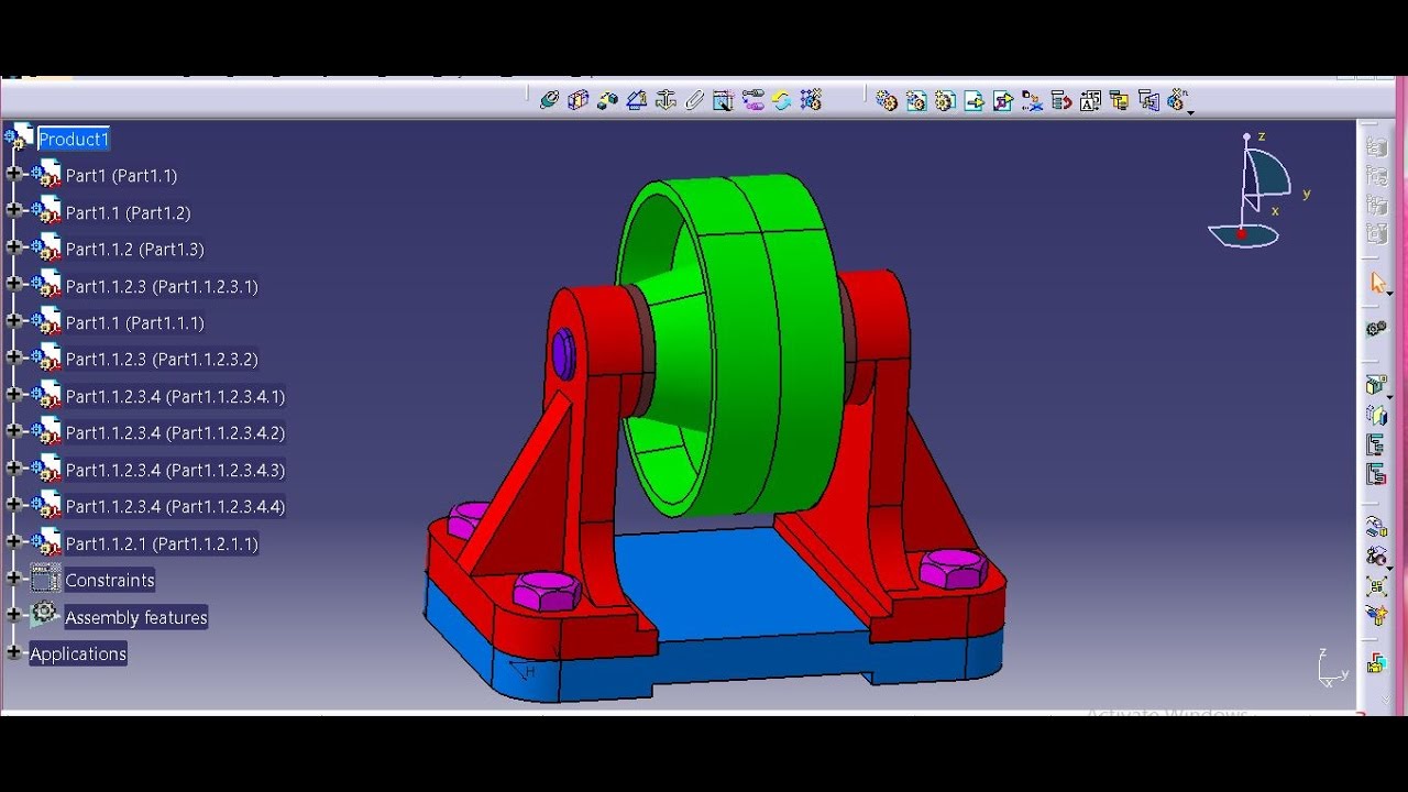 CATIA TUTORIAL|BELT ROLLER SUPPORT|PART 1:-PART DESIGN