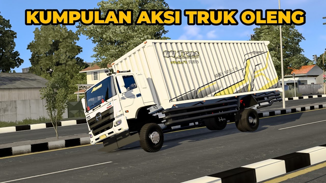 Deretan aksi truk oleng yang bikin panik 😄 #eurotrucksimulator2 #bussid #ets2
