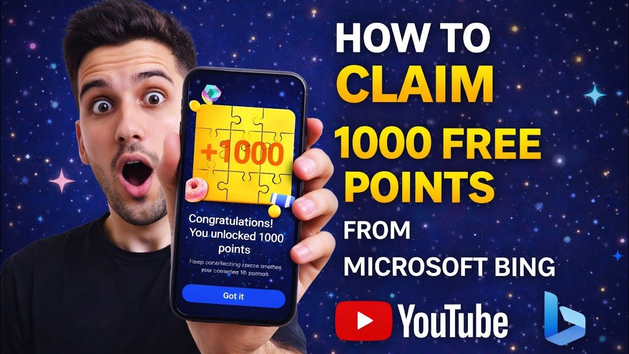 How to Claim 1000 Microsoft Bing Rewards Points | Daily Check-In + 3 Searches