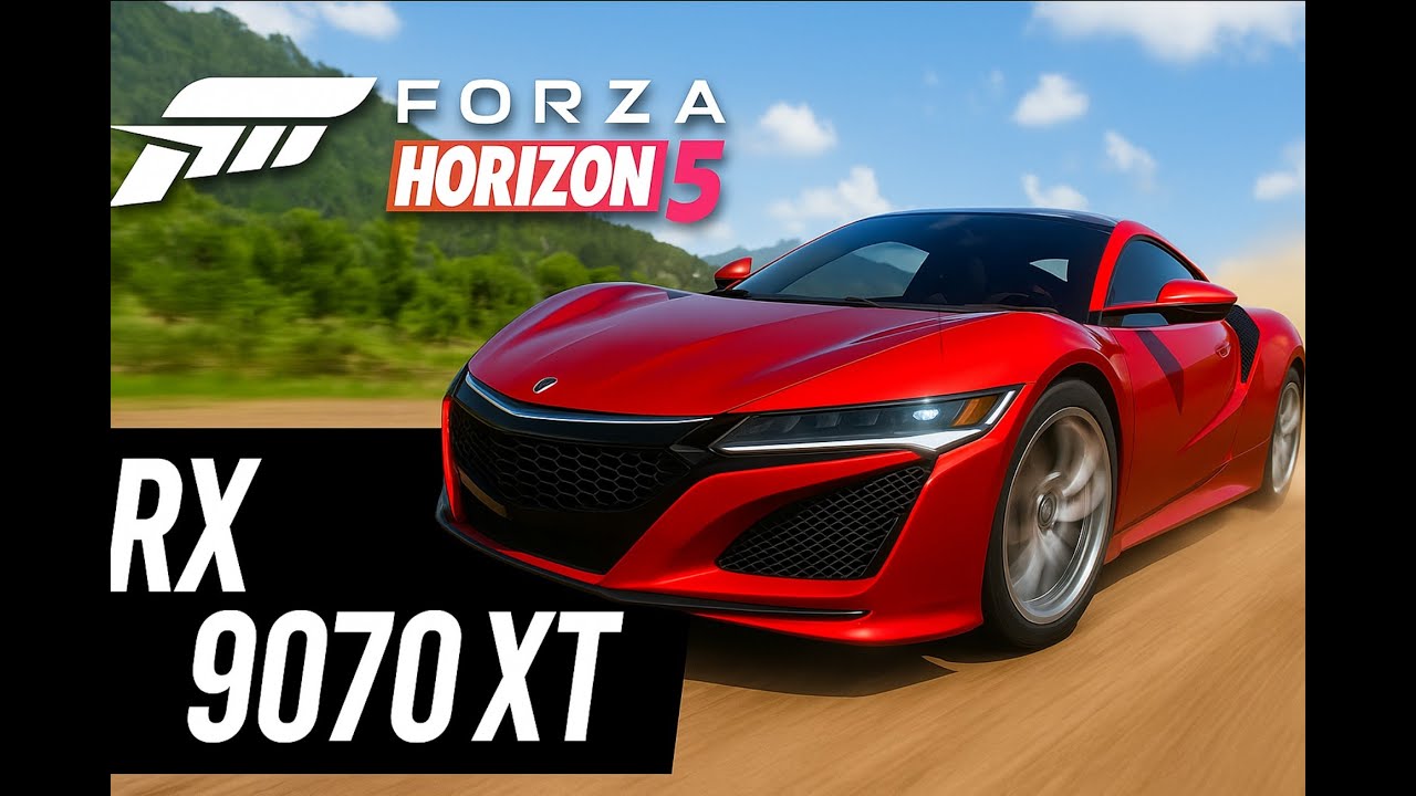RX 9070 XT, 7800X3D, Forza Horizon 5 1080p, 1440p, 4k, 8k, Benchmark Max settings, Native, RT On