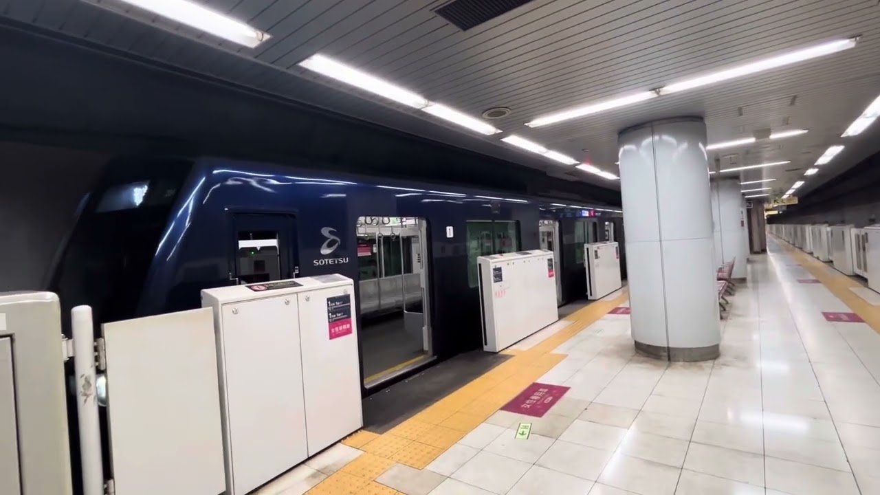 副都心線東新宿駅Ｂ線ホームFライナー[通過待ち]相鉄車を追い越す急行
