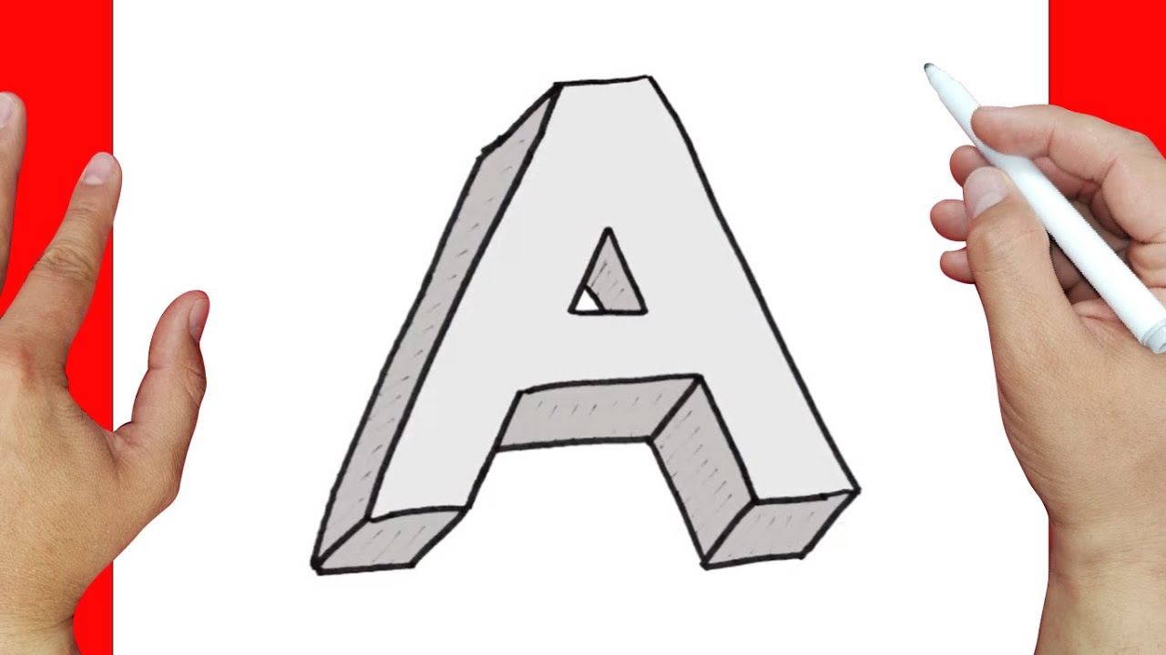 Como dibujar la LETRA A en 3D