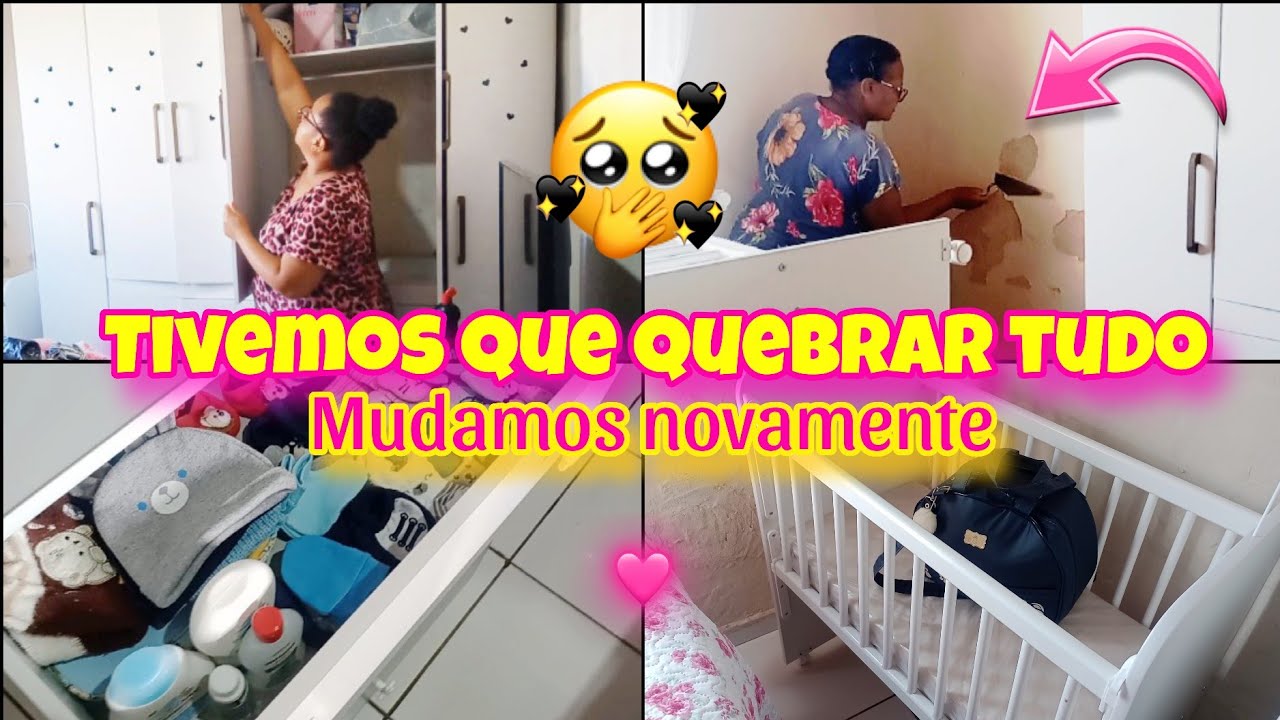 OBRA EM CASA🚧| TIVEMOS QUE QUEBRAR | MUDAMOS NOVAMENTE | ARRUMANDO AS MALAS