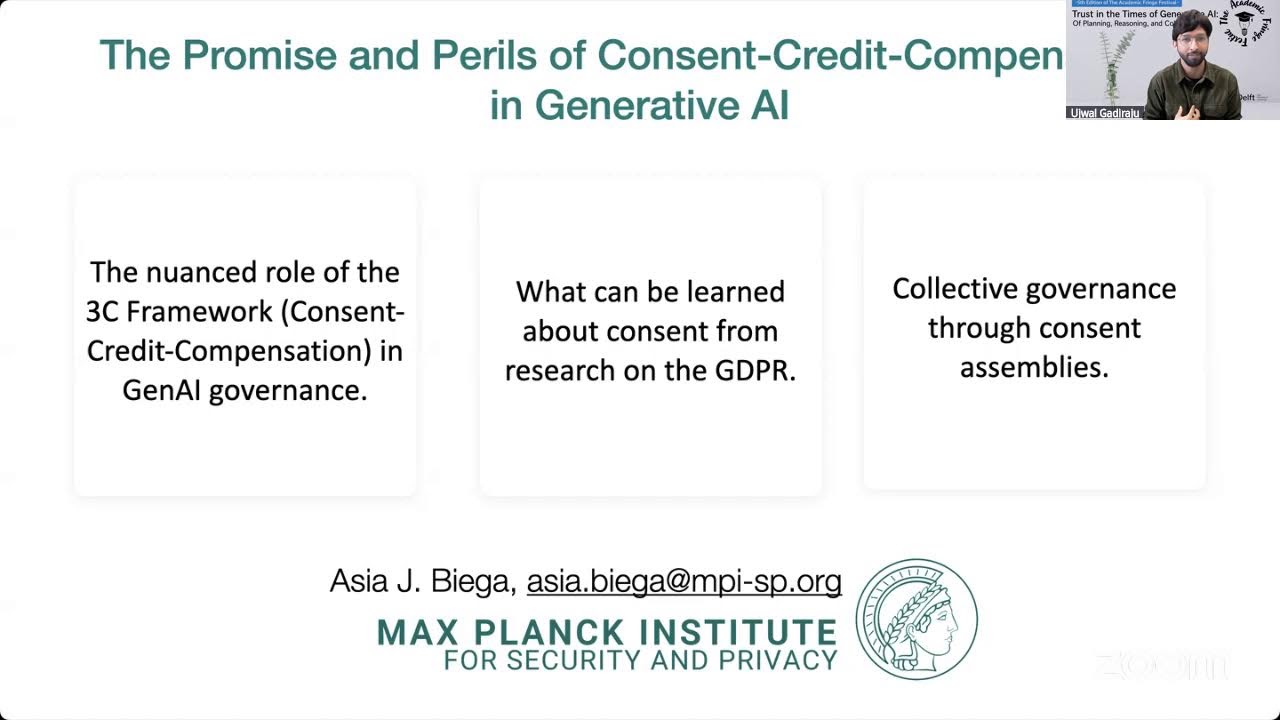 The Promise and Perils of Consent-Credit-Compensation in Generative AI (Asia J. Biega)