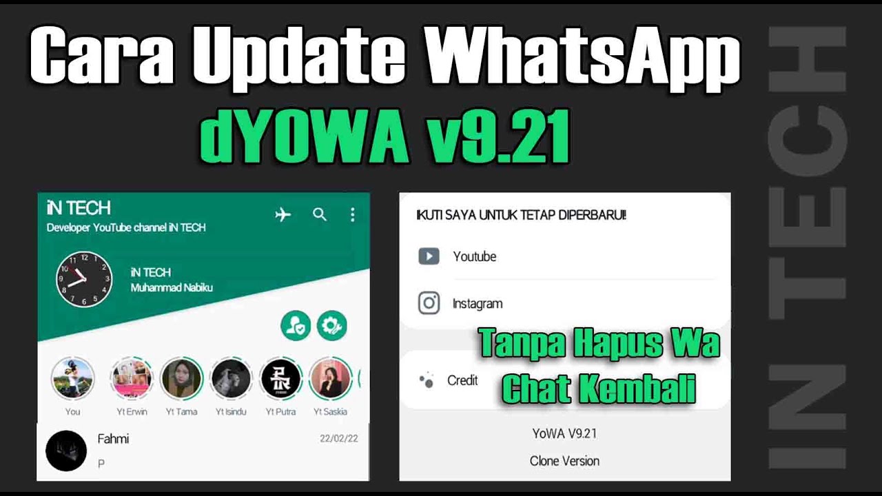 ✅Cara Update WhatsApp dYOWA v9.39 Tanpa Hapus WA & Chat Kembali
