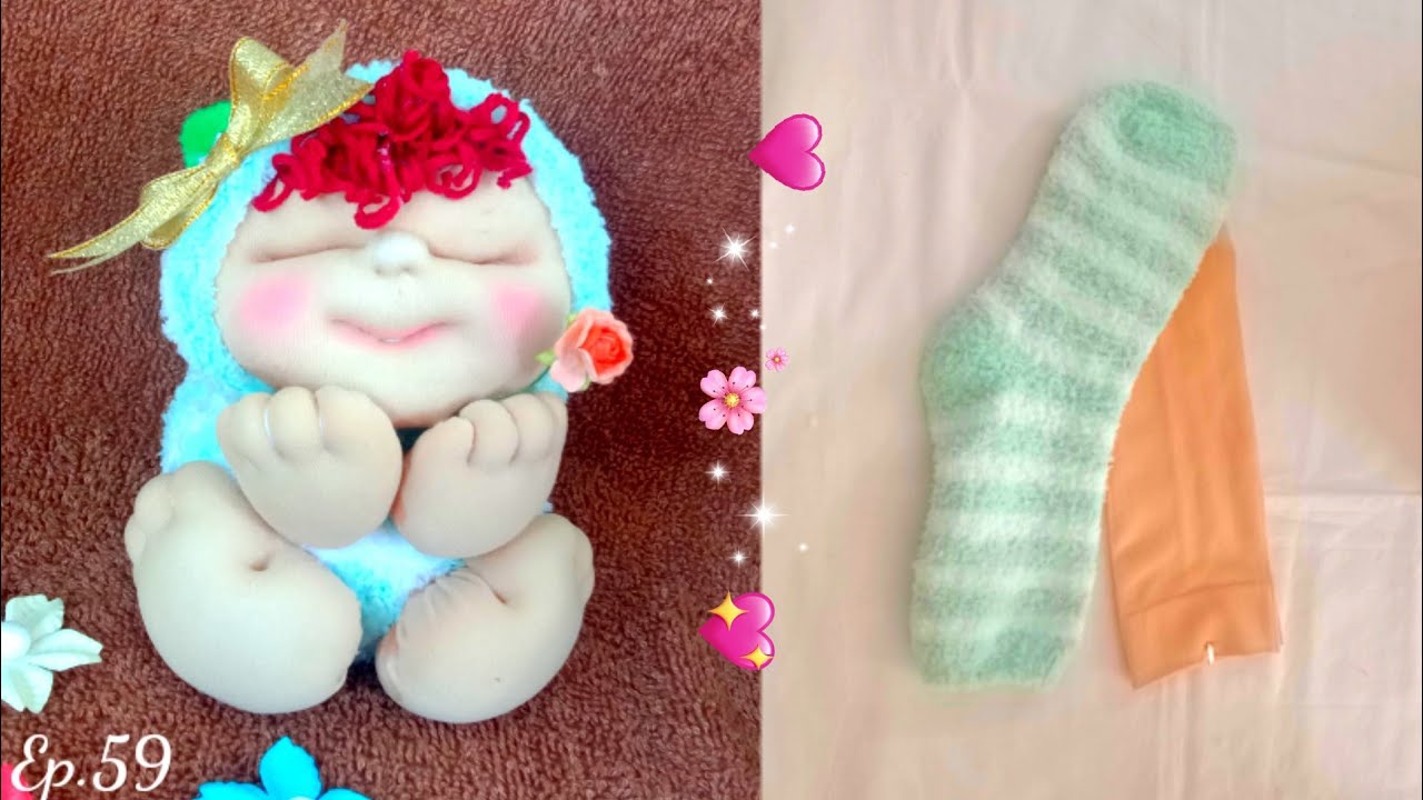 ตุ๊กตาถุงเท้าEp.59 how to make sock doll