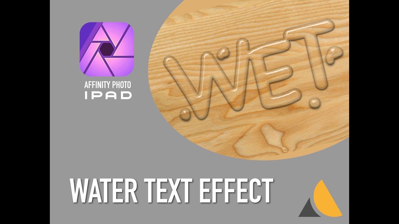 Affinity Photo iPad — WATER TEXT Effect