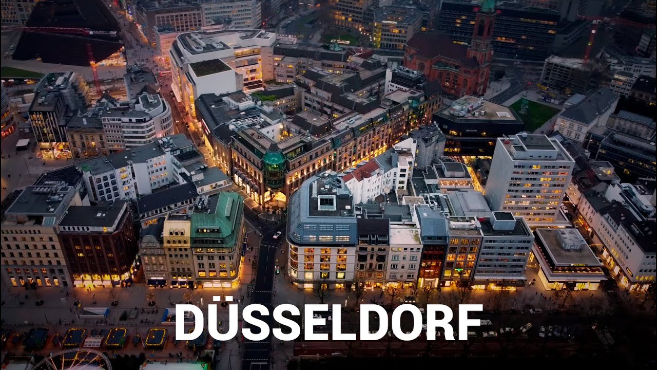 Düsseldorf im Winter: Drone 4K — Januar 2022