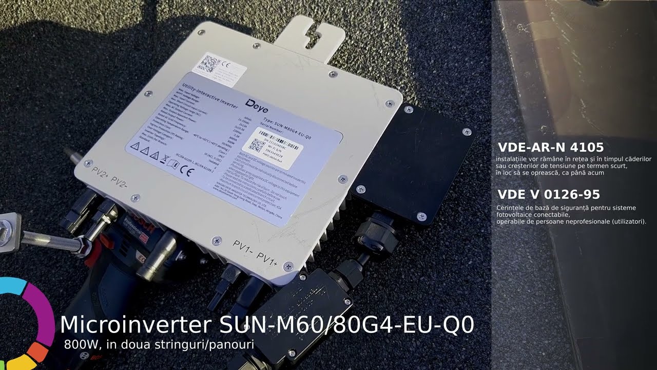 Microinverter 800W  dubla 2 -  hai ca asta e pe treaba lui ... Deye - SUN-M60/80G4-EU-Q0