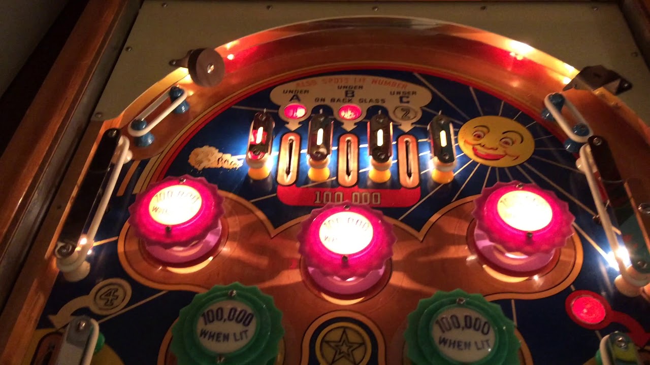 Gottlieb's Pinball Woodrails Sunshine 1958
