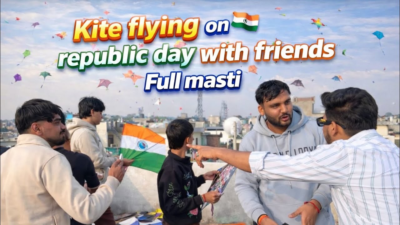 Kite flying full masti 🦅ldayi hogi😱swaad lea poora end tk dekhyo vlog❤️