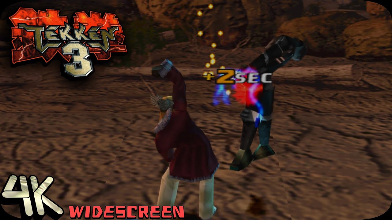 Tekken 3 | Tekken Force | Heihachi Mishima | PS1 wide-screen 4k 60FPS Playthrough.