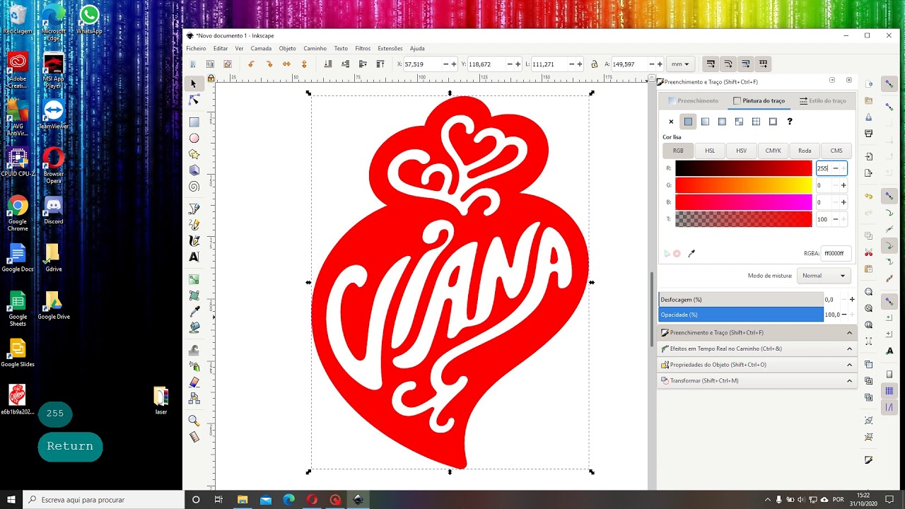 Vectorizar imagem para corte k40