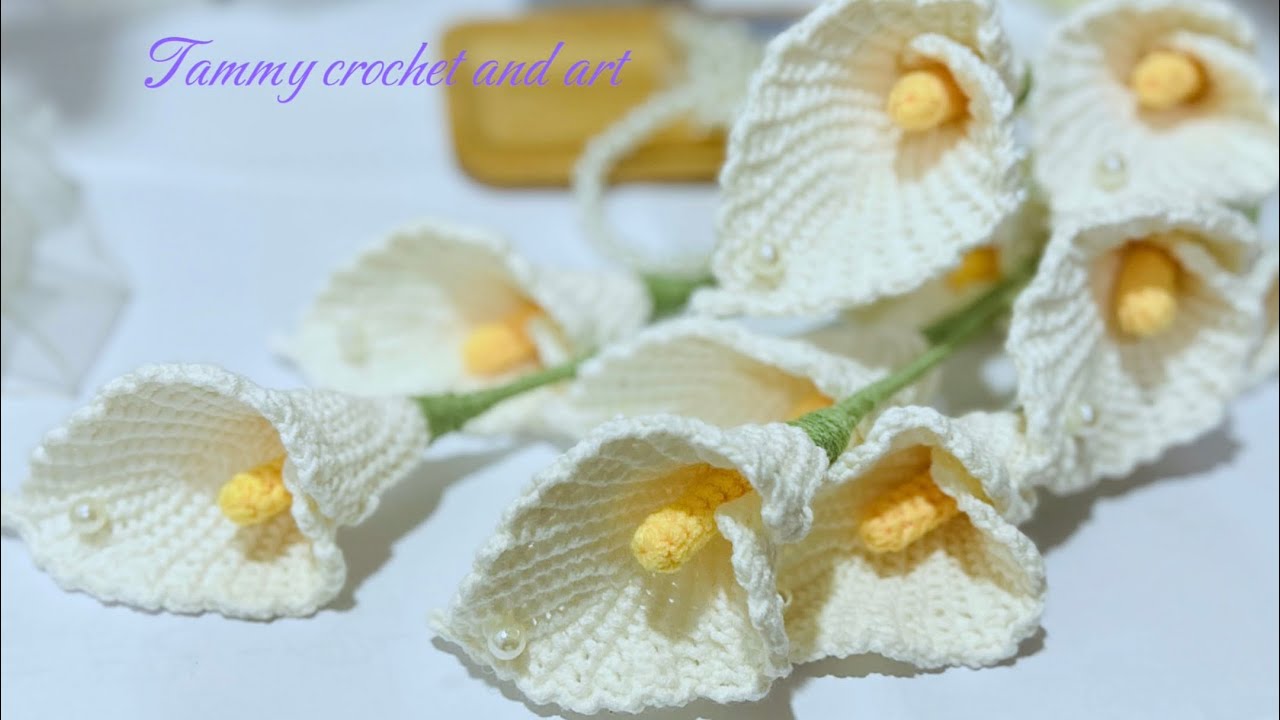 Crochet Bridal FlowerBouquet | Elegant Crochet Calla Lilies-Free Pattern| Tunisian Crochet CallaLily