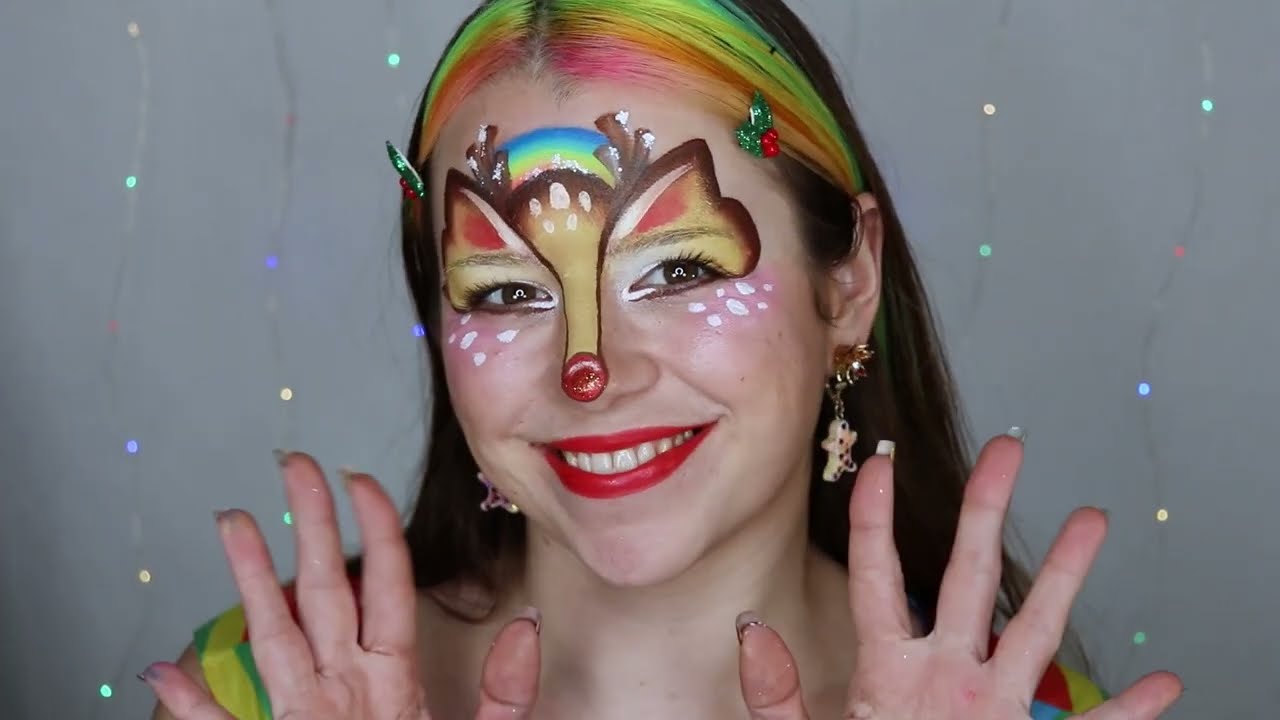 Reindeer Face Paint Tutorial | One Stroke
