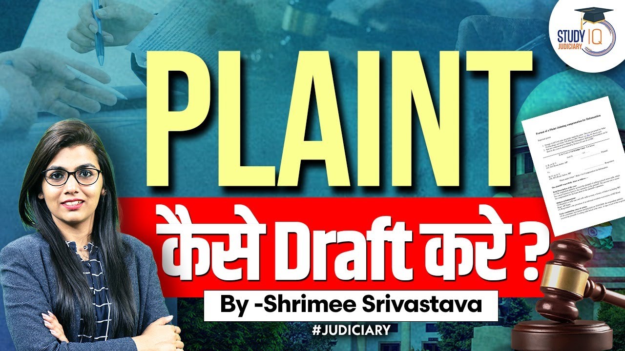 How to draft a Plaint in a Civil Case? | StudyIQ Judiciary