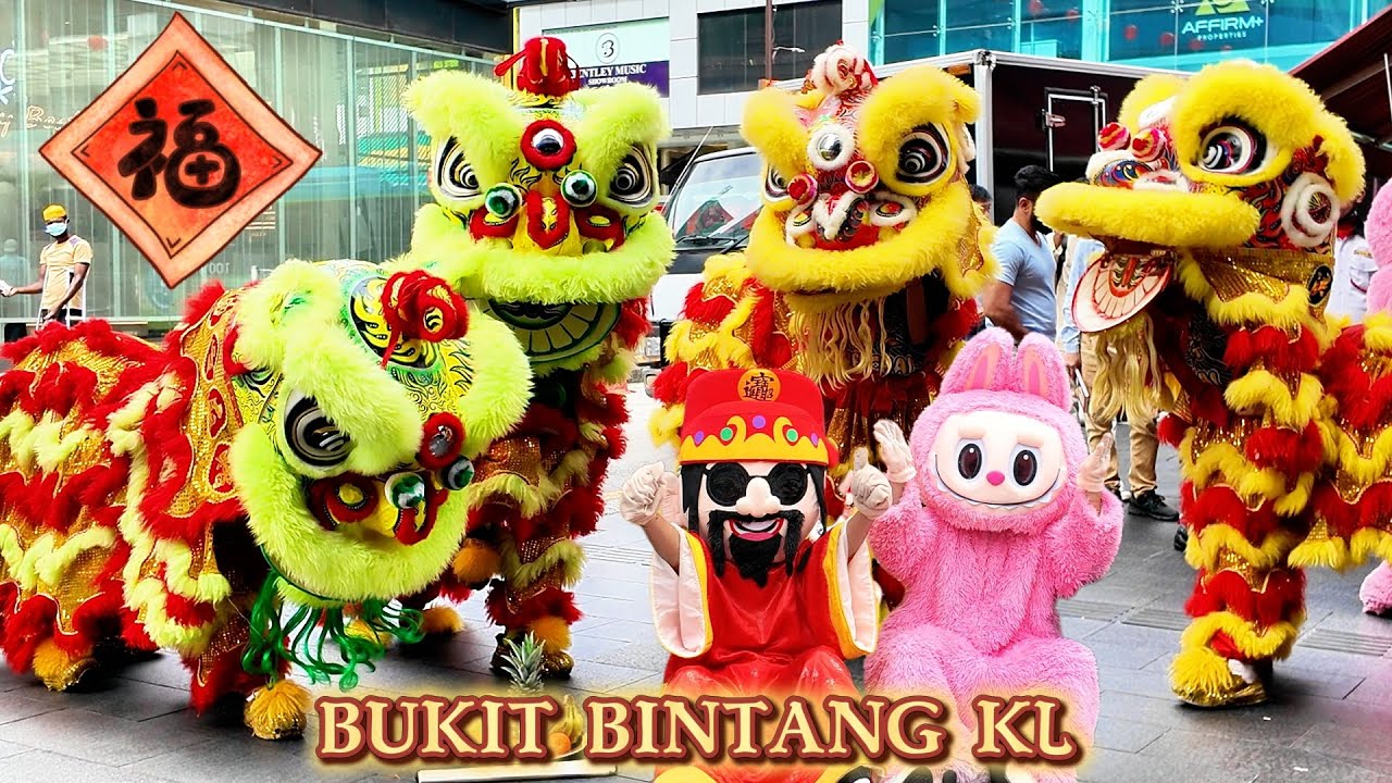 Lion Dance Choy San Yeh Labubu Visit Bukit Bintang Kuala Lumpur Malaysia | CNY 2025
