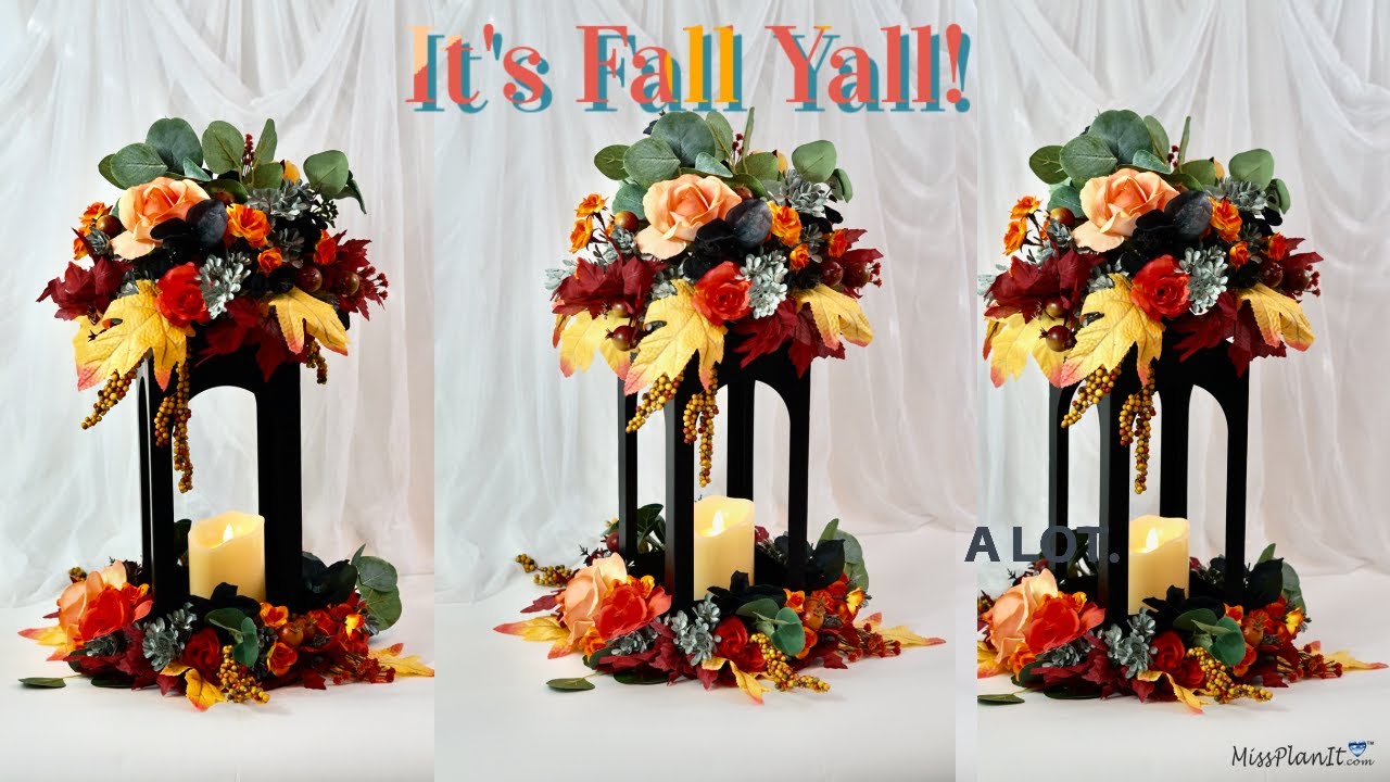 DIY Tall Fall Wedding Centerpiece | Weddings on a Budget! | Easy Wedding Decor Tutorials!