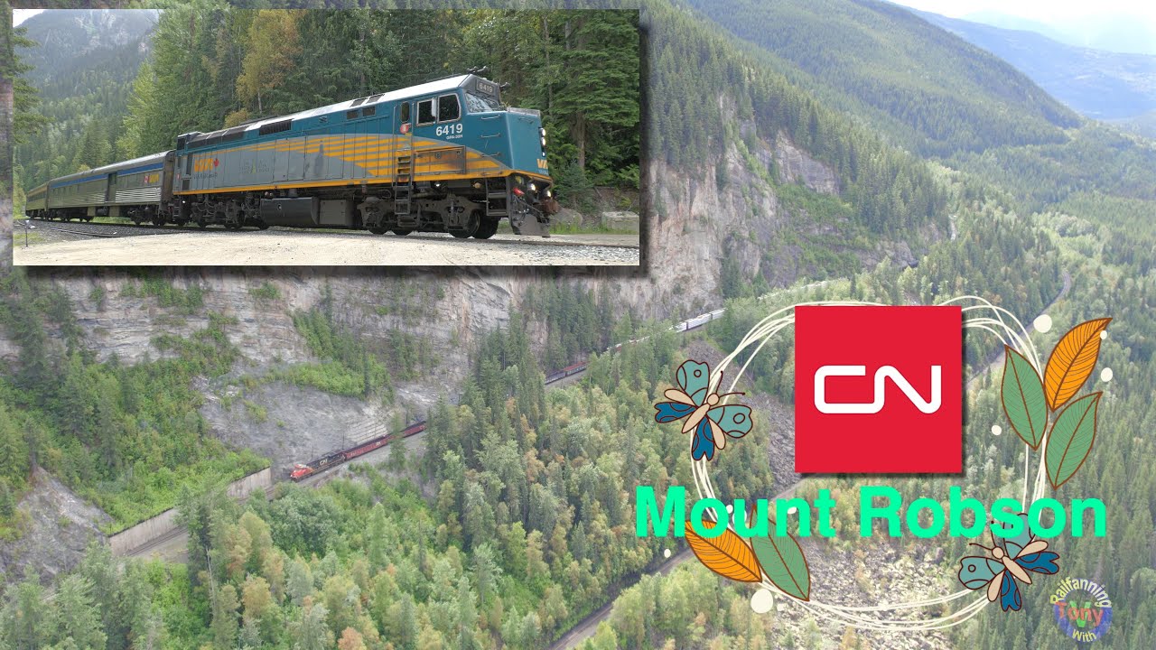 CN and VIA at the majestic Mount Robson