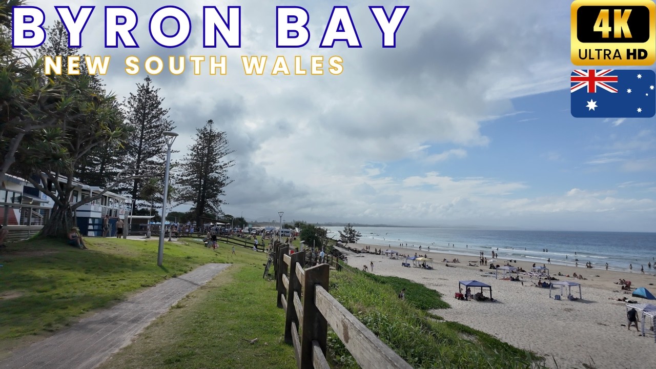 Byron Bay, New South Wales - Australia Walking Tour 🇦🇺 🏖️ 🗼 | 4K 60FPS