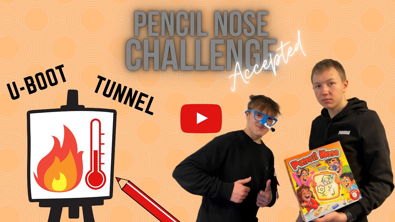 Wir müssen mit der Nase malen | Pencil Nose Challenge