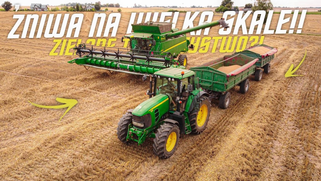 Żniwa 2023 - Pszenica ☆ Testy John Deere T670i ☆ John Deere 1470 ☆ GR Filant