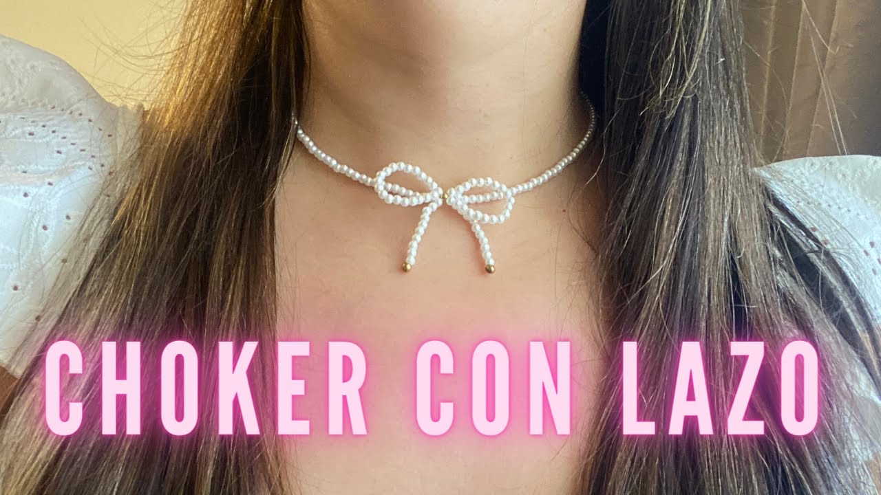 As&iacute; se Hace un COLLAR de PERLAS con lazo // DIY Choker con Lazo