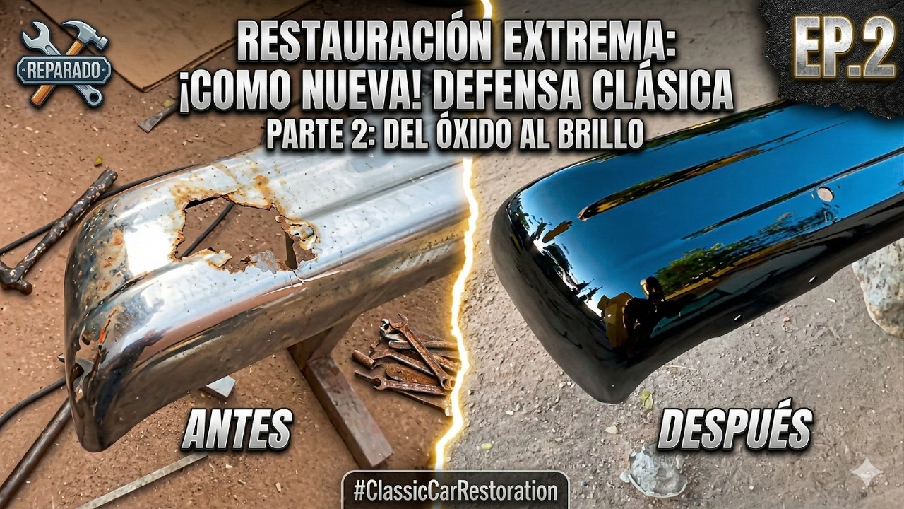 De ÓXIDO a ESPEJO: Cómo Restaurar/reparar Defensas de Fierro Paso a Paso