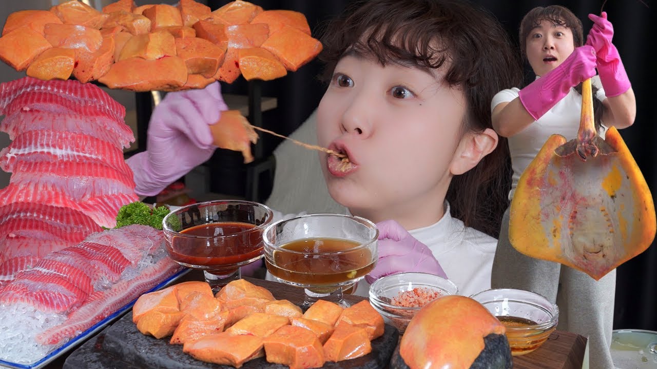 Жёлтый скат, сашими и печень