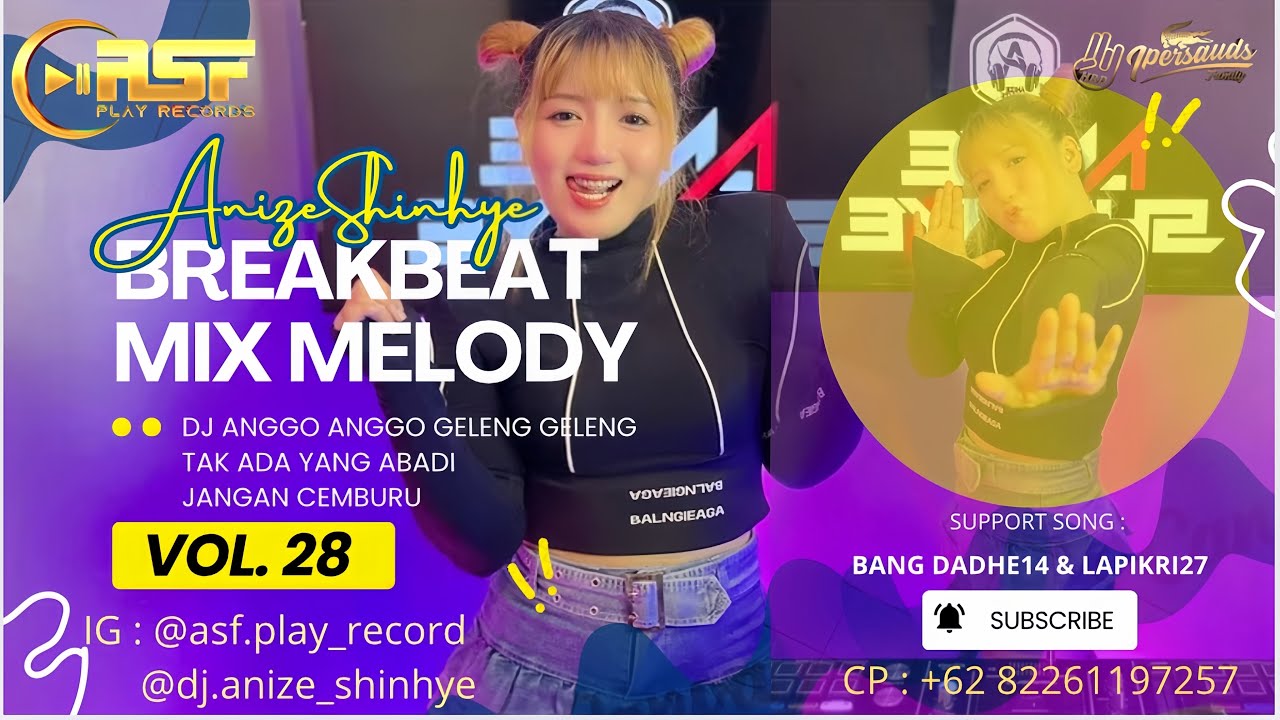 DJ ANIZE SHINHYE ANGGO ANGGO GELENG GELENG TAK ADA YANG ABADI X JANGAN CEMBURU BREAKBEAT VOL 28