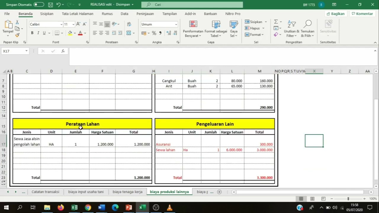 CARA MENGHITUNG BIAYA INPUT USAHA TANI PADI
